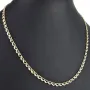 Funkelnde Goldkette für Damen in außergewöhnlichem Herz-Design aus hochwertigem Gold 585 / 14k (Bicolor Gelb- und Weißgold) ca. 50cm Länge, ca. 4mm