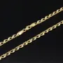 Funkelnde Goldkette für Damen in außergewöhnlichem Herz-Design aus hochwertigem Gold 585 / 14k (Bicolor Gelb- und Weißgold) ca. 50cm Länge, ca. 4mm
