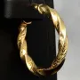 Edle Twist - Creolen in zeitlosem, filigranen Greco - Design aus hochwertigem 585er / 14K Gold