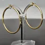 Glänzende Creolen in klassischem, elegantem Design aus 14K 585 Gold glänzend poliert (Gelbgold)