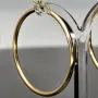 Glänzende Creolen in klassischem, elegantem Design aus 14K 585 Gold glänzend poliert (Gelbgold)