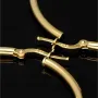 Glänzende Creolen in klassischem, elegantem Design aus 14K 585 Gold glänzend poliert (Gelbgold)
