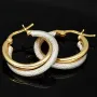 Elegante Doppel-Creolen aus 14K Bicolor-Gold – stilvoll & raffiniert