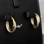 Elegante Doppel-Creolen aus 14K Bicolor-Gold – stilvoll & raffiniert