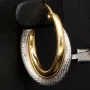Elegante Doppel-Creolen aus 14K Bicolor-Gold – stilvoll & raffiniert