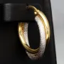 Elegante Doppel-Creolen aus 14K Bicolor-Gold – stilvoll & raffiniert