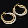 Elegante Doppel-Creolen aus 14K Bicolor-Gold – stilvoll & raffiniert