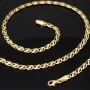 Hochwertige Goldkette mit feinem Design in 585 14k Gelbgold (ca. 54 cm lang, 3,5 mm breit)