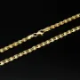 Hochwertige Goldkette in außergewöhnlichem Design aus Gold 585 14k Gelbgold (ca. 50 cm lang, ca. 3,4 mm breit)