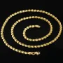 Hochwertige Goldkette in außergewöhnlichem Design aus Gold 585 14k Gelbgold (ca. 50 cm lang, ca. 3,4 mm breit)