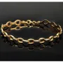 Funkelndes Armband aus 14K / 585er Bicolor Gold (Gelb- und Weißgold) in ca. 19 cm Länge, ca 6 mm Breite