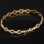 Funkelndes Armband aus 14K / 585er Bicolor Gold (Gelb- und Weißgold) in ca. 19 cm Länge, ca 6 mm Breite