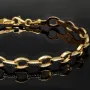 Funkelndes Armband aus 14K / 585er Bicolor Gold (Gelb- und Weißgold) in ca. 19 cm Länge, ca 6 mm Breite