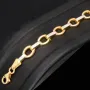 Funkelndes Armband aus 14K / 585er Bicolor Gold (Gelb- und Weißgold) in ca. 19 cm Länge, ca 6 mm Breite