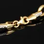 Funkelndes Armband aus 14K / 585er Bicolor Gold (Gelb- und Weißgold) in ca. 19 cm Länge, ca 6 mm Breite