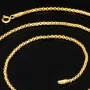 Engmaschige Goldkette / Ankerkette aus funkelnden 585 / 14K Gold , ca. 50cm Länge 2mm