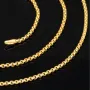 Engmaschige Goldkette / Ankerkette aus funkelnden 585 / 14K Gold , ca. 50cm Länge 2mm