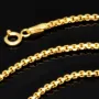 Engmaschige Goldkette / Ankerkette aus funkelnden 585 / 14K Gold , ca. 50cm Länge 2mm