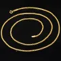 Engmaschige Goldkette / Ankerkette aus funkelnden 585 / 14K Gold , ca. 50cm Länge 2mm