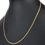 Engmaschige Goldkette / Ankerkette aus funkelnden 585 / 14K Gold , ca. 50cm Länge 2mm