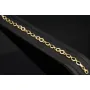 Glänzendes Goldarmband mit Infinity-Elementen mit weißen Zirkoniasteinen in 585 14K Gold in (ca. 18,5 cm Länge, ca. 6 mm Breite)