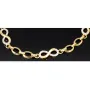 Glänzendes Goldarmband mit Infinity-Elementen mit weißen Zirkoniasteinen in 585 14K Gold in (ca. 18,5 cm Länge, ca. 6 mm Breite)
