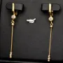 Elegante Tricolor-Ohrhänger aus 585er (14K) Gold mit Zirkonia
