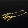 Elegante Tricolor-Ohrhänger aus 585er (14K) Gold mit Zirkonia