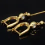 Elegante Tricolor-Ohrhänger aus 585er (14K) Gold mit Zirkonia