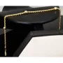 Edles Twist-Armband / Kordelarmband mit eingearbeiteten Goldperlen aus hochwertigem 585 14k Gold, ca. 2mm breit, 19cm lang