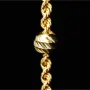 Edles Twist-Armband / Kordelarmband mit eingearbeiteten Goldperlen aus hochwertigem 585 14k Gold, ca. 2mm breit, 19cm lang