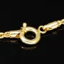 Edles Twist-Armband / Kordelarmband mit eingearbeiteten Goldperlen aus hochwertigem 585 14k Gold, ca. 2mm breit, 19cm lang