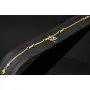 Goldarmband mit doppelter Kette & Charms aus 14K 585 Gelbgold mit Zirkonia– ca. 20 cm – Herz & Schlüssel
