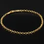 Edles Goldarmband im Rundpanzer-Design aus hochwertigem 585 14k Gold (Gelbgold), ca. 3mm breit, 19cm lang