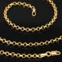 Funkelnde Rundankerkette in stilvollem Design aus glänzendem 585 / 14K Gold (Gelbgold) ca. 55cm, 3mm