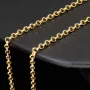 Funkelnde Rundankerkette in stilvollem Design aus glänzendem 585 / 14K Gold (Gelbgold) ca. 55cm, 3mm