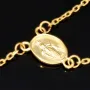 Edle Rosenkranz Y-Kette mit kleinem Amulett und Kreuzanhänger in hochwertigem 14K / 585 Gelbgold