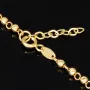 Edle Rosenkranz Y-Kette mit kleinem Amulett und Kreuzanhänger in hochwertigem 14K / 585 Gelbgold