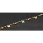 Trendiges Goldarmband mit glänzenden, eingearbeiteten Anhängern und Goldperlen (585er 14k), ca. 19cm lang