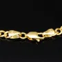 Hochwertig verarbeitetes Panzerarmband aus hochglanzpoliertem 585 14k Gold in 4 mm Stärke, ca. 19 cm Länge