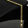 Hochwertig verarbeitetes Panzerarmband aus hochglanzpoliertem 585 14k Gold in 4 mm Stärke, ca. 19 cm Länge
