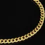 Hochwertig verarbeitetes Panzerarmband aus hochglanzpoliertem 585 14k Gold in 4 mm Stärke, ca. 19 cm Länge