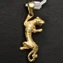 Funkelnder Panther-Anhänger mit feinen Details aus edlem Gold (585 / 14K Gelbgold)