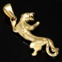 Funkelnder Panther-Anhänger mit feinen Details aus edlem Gold (585 / 14K Gelbgold)