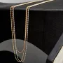 Außergewöhnliche Layer-Goldkette / Collier in außergewöhnlichem Tricolor Design aus 14K 585 Gold (Gelbgold, Weißgold, Roségold) - ca. 45cm