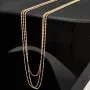 Außergewöhnliche Layer-Goldkette / Collier in außergewöhnlichem Tricolor Design aus 14K 585 Gold (Gelbgold, Weißgold, Roségold) - ca. 45cm