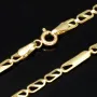 Kurze Goldkette im Figaro-Design aus funkelndem 585 / 14k Gold in ca. 45cm, 2,5mm