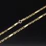 Kurze Goldkette im Figaro-Design aus funkelndem 585 / 14k Gold in ca. 45cm, 2,5mm