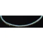 Funkelndes Tennisarmband mit leuchtend, blauen Zirkoniasteinen aus 585 14K Gold in (ca. 18 cm Länge)