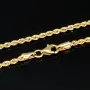 Hochwertige Kordelkette aus 585 / 14 Karat Gold mit feiner Struktur, klassisch und elegant – ca. 60cm, 2mm